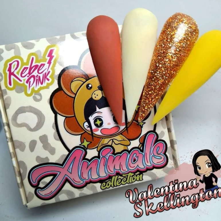 COLECCION ACRILICOS ANIMALS REBEL PINK